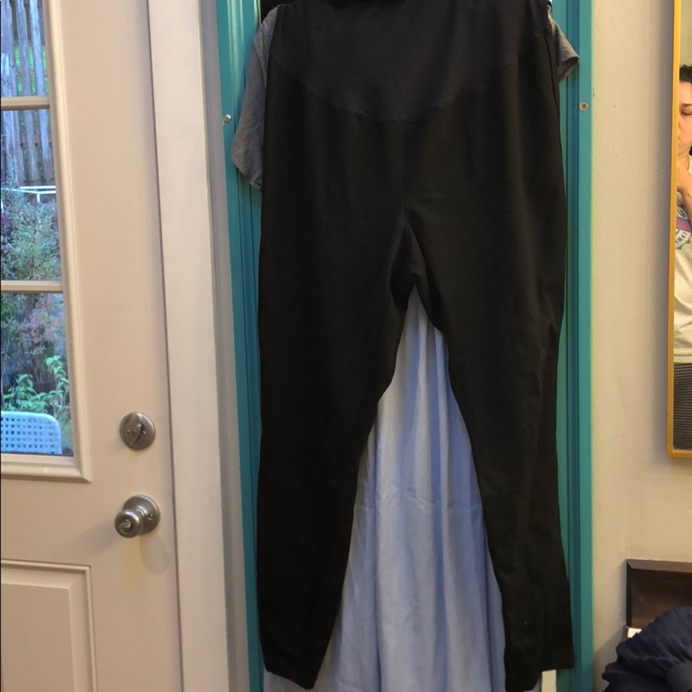 Ponte black maternity leggings